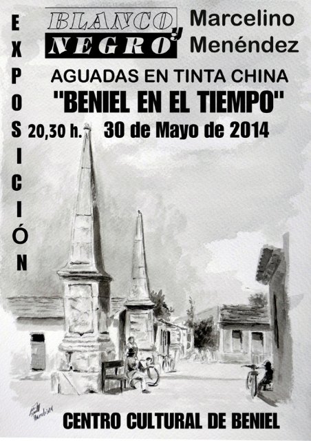 El polifacético artista Marcelino F. Menéndez Ablanedo expone Aguadas en Tinta China “Beniel en el Tiempo”