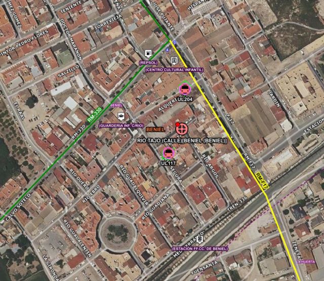 Incendio en la azotea de un edificio en la calle Rio Tajo, Beniel